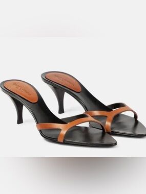 NEW! Saint Laurent Carla leather mules 35.5